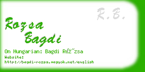 rozsa bagdi business card